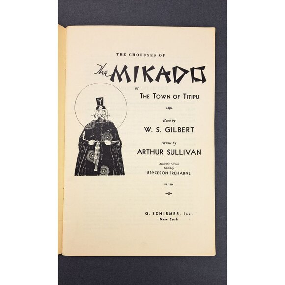 Vintage Schirmer Edition The Mikado Town Of Titipu Music Book Gilbert Sullivan - Picture 4 of 5